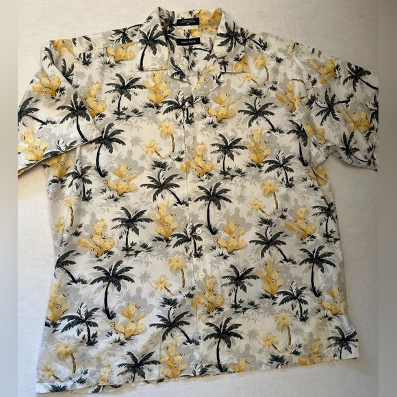 Nautica Aloha Hawaii palm tree tropical men’s shirts Sz-M J5 - Picture 7 of 9